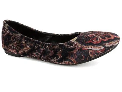 Lucky Brand Women's Emmie Flats Black Multi Paisley Brocade Velvet Size 5.5 M - Image 1 of 4