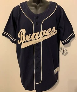 Vintage 90's Atlanta BRAVES JERSEY Russell SEWN Script LETTERS NWT NEW Old Stock - Picture 1 of 6