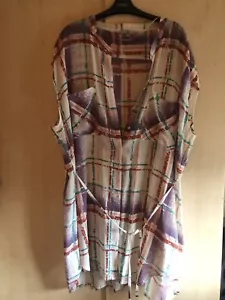 Tu Button Through Dress/tunic With Thin Belt In Size 20 - Picture 1 of 9