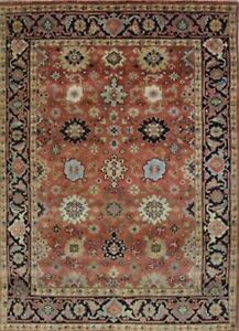Oriental area rug Rust Heriz  hand  knotted elegant  5'x 7' New Rare Wool