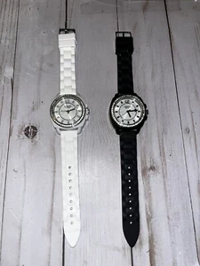 COACH Boyfriend Women's Watch: White And Black Silicone Band, Lot of 2 - Picture 1 of 9