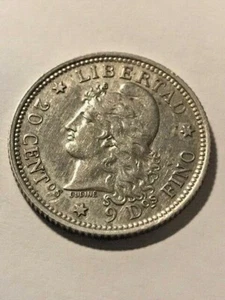 1883/2 Argentina 20 Centavos Silver XF #16183 - Picture 1 of 4