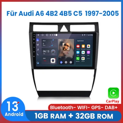 Für Audi A6 4B2 4B5 C5 1997-2005 Carplay Android13 Autoradio GPS NAVI BT FM DAB+ - Bild 1 von 4