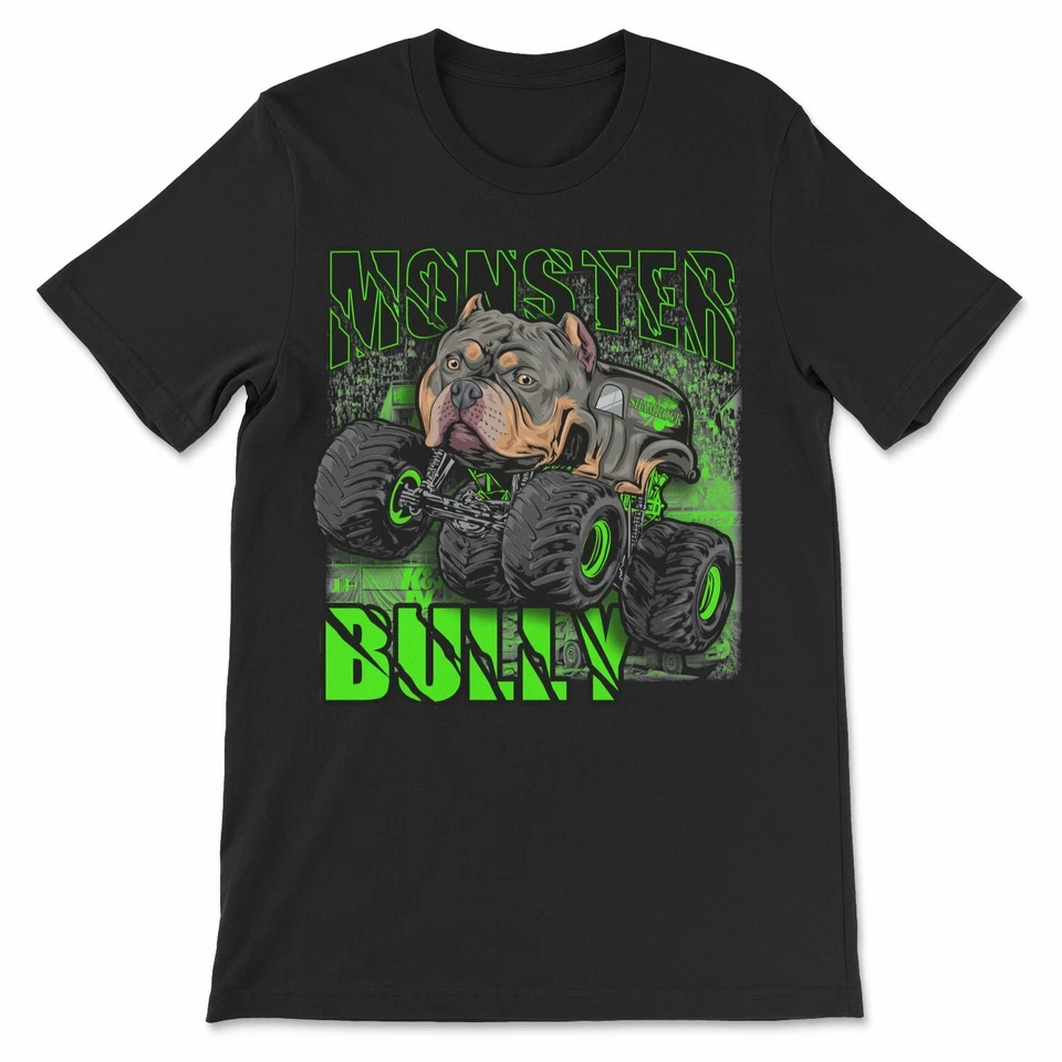 Camiseta verde Monster Truck Bully juvenil, niño pequeño e infantil Foto 1 de 1