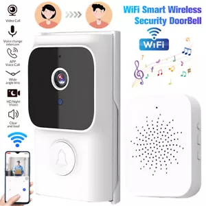 Timbre De Puerta HD Wifi Inalambrico Con Camara Audio Y Video Para Casa Camera - Picture 1 of 15
