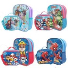 Boys Girls Kids Backpack Junior Toddlers Character Rucksack School Lunch Bag Box