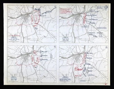 West Point Civil War Map Battle Siege Petersburg Virginia June 15-22, 1864 - Image 1 of 3