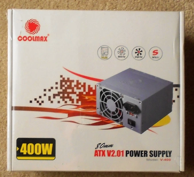Coolmax 400W ATX V2.01 Power Supply ** NEW IN BOX ** - Image 1 of 1