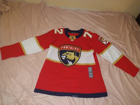 Size 50 Florida Panthers Sergei Bobrovsky Adidas NHL Hockey Jersey embroidered Cover