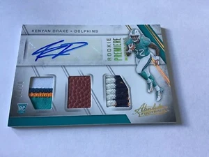 Kenyan Drake Absolute RC Rookie Premiere Triple Patch 8/10 Arizona Cardinals - Bild 1 von 2