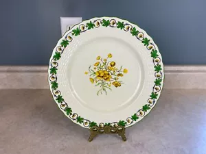 Mintons England bordo foglia verde vintage con tazza burro giallo centro fiorito - Foto 1 di 5