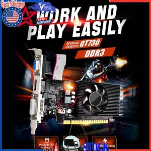 GT730 4G Graphics Card GDDR3 Home Office Entertainment Game HD Display Interface - Picture 1 of 16
