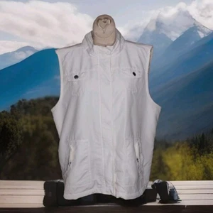 SONOMA - Versatile Ivory Zip /Snap Fleece Lined Vest - Women's Size XL - Picture 1 of 4