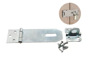 1 pk 4" Door Hasp Latch Lock Heavy Duty Metal 1/2" Hole  - Picture 1 of 3