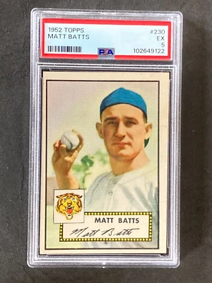 1952 Topps #230 Matt Batts Set Break PSA 5 - Image 1 of 2
