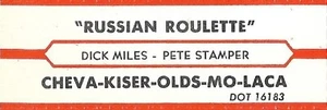 Jukebox Title Strip - Dick Miles: "Russian Roulette"; & Pete Stamper - rare '60 - Bild 1 von 1