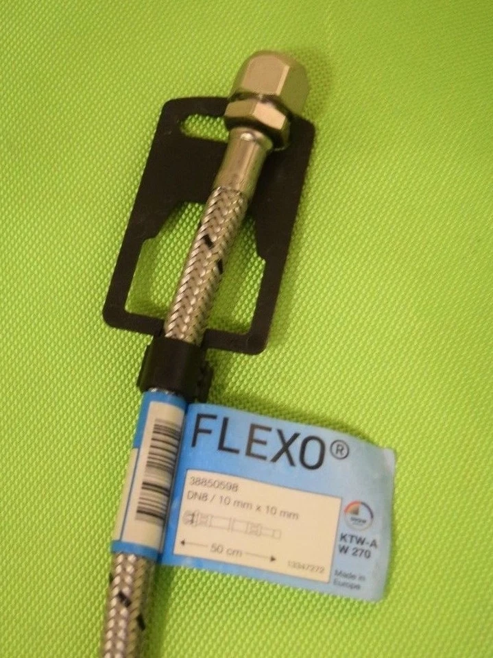 FLEXO  Flexschlauch DN8 Quetschverschraubung 10x10mm AG 3/8" 50cm  - Bild 1 von 2