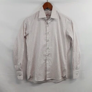 Robert Graham Button Up Shirt Boys 10-12 M White Cotton Collared Long Sleeve - Picture 1 of 11