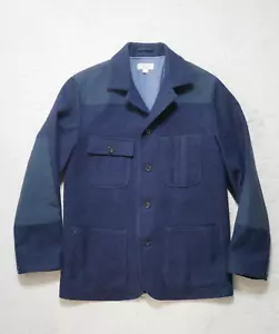 J.Crew Wallace & Barnes gekochte Wolle Esel Hausarbeit Mantel Jacke blau Medium neu ohne Etikett! - Bild 1 von 7