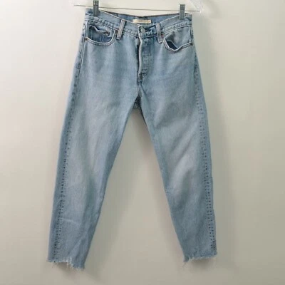 Levis Premium Big E Wedgie Womens 26 Button-Fly Blue Denim 26" Inseam - Image 1 of 4