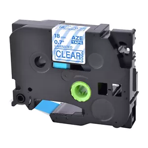 1PK Compatible Brother P-Touch TZ-143 TZe-143 Blue on Clear Label Tape 0.7" - Picture 1 of 8
