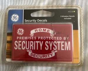 1 Confezione da 5 Decalcomanie GE Sicurezza Domestica Sistema di Sicurezza Esca - Foto 1 di 2