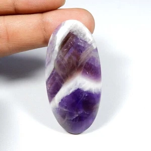 Natural Purple Amethyst Lace Agate Cabochon Oval Shape Gemstone 62 Cts #8607 - Picture 1 of 7