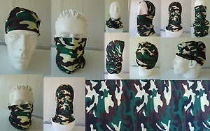 1xCAMO'Head/Face/Mask/Neck Multi-wear tube Bandana/Durag. Biker/motorcycle5057 - Imagen 1 de 12