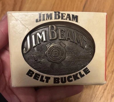 复古 Jim Beam 酸 Mash 肯塔基直波本威士忌皮带扣 全新 — 第 1/4 张图片