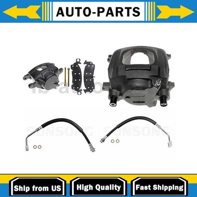 Суппорт переднего тормоза со шлангами со стороны водителя и пассажира подходит для Jeep CJ7 4,2 л 2,5 л - Изображение 1 из 4