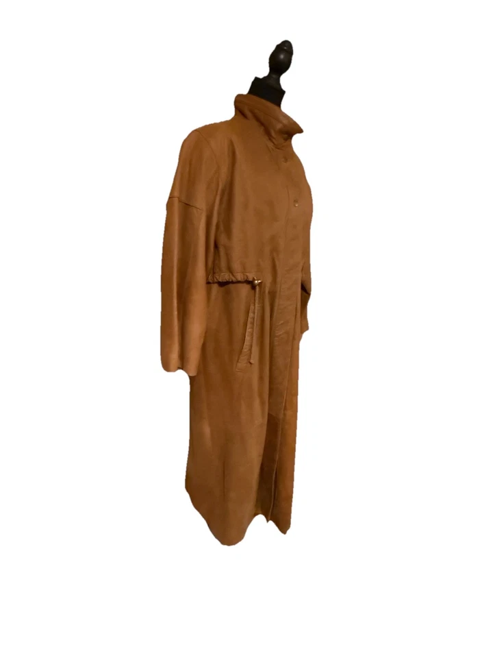 gabardina vintage gamuza cuero mujer Foto 1 de 4