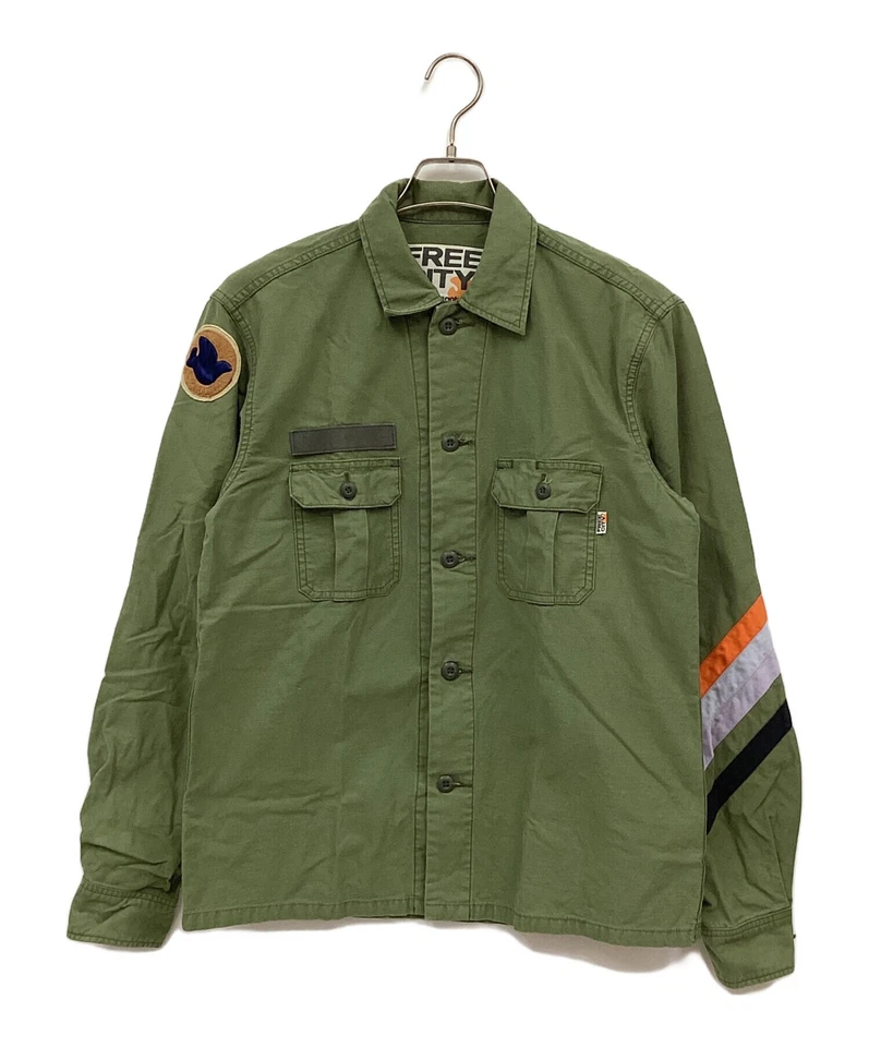 FREECITY military style jacket Size: 3 Green Men - Image 1 of 4