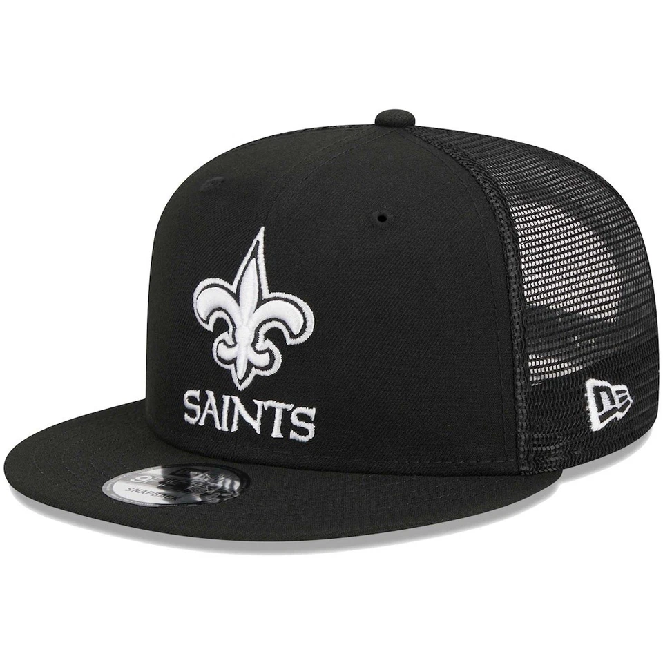 Кепка бейсболка мужская основная New Era 9FIVE NFL New Orleans Saints черная водитель грузовика - Изображение 1 из 4
