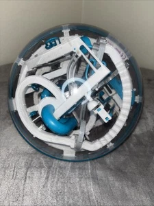 PERPLEXUS EPIC - SPINMASTER 8" SPHERE - BLUE & WHITE 125 LEVEL 3D MAZE PUZZLE - Picture 1 of 16