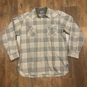 Vintage Pendleton Hemd Herren XL hochwertig Western Wear Pearl Snap Wolle Flanell lang - Bild 1 von 6