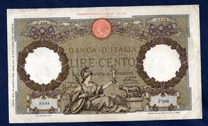 100 LIRE ROMA GUERRIERA P208 DEL 18/08/1936 1° BANCONOTA IMPERIALE QUALITA' BB - Picture 1 of 2