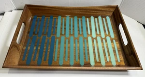 Bandeja para servir degradada palo de paleta de madera y resina Woodward de estudio hecha a mano - Imagen 1 de 13