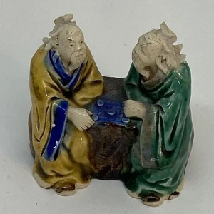 ANTIKE chinesische Schlamm Männer Figur Männer spielen Brettspiel Weiqi - Bild 1 von 5