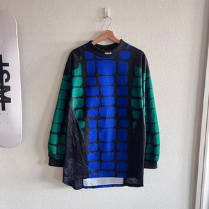 Vintage Adidas Soccer Goalie 90s Retro Sports Jersey Kit Long Sleeve Size Large - Picture 1 of 5