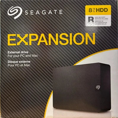 Seagate - STKP8000400 - 8TB 3.5" Expansion Desktop USB 3.0 External Hard Drive - Image 1 of 3