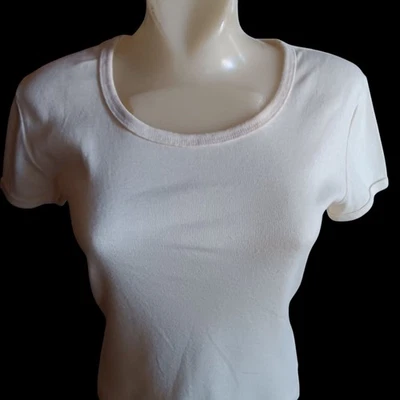 Camiseta vintage para mujer grande puntada única lisa blanca cuello redondo Wrangler años 80 Foto 1 de 4