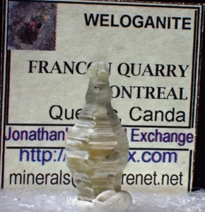 NICE THUMBNAIL WELOGANITE Crystals Fine Mineral Specimen MONTREAL Franco Quarry - Picture 1 of 5