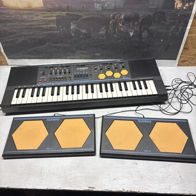 Teclado Electrónico Sintetizador Casiotone MT-500 De Colección con Casio 2x DP-1 Drumpads Foto 1 de 4