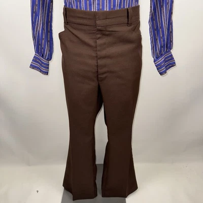 Pantalones Levis de Colección Para Hombres 46 31 Poliéster Traje de Ocio Pierna Acampanada Panatela Levi's Foto 1 de 4