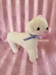 Hand Knitted Lamb Stuffed Toy Amigurumi - Picture 1 of 6
