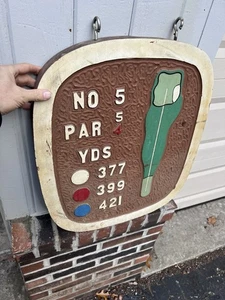 Vintage Buick Open Flint Michigan Flagge Golfschläger Platz Schild Warwick Hills Tiger - Bild 1 von 12