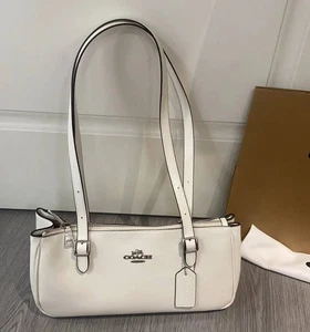 CBJ05 Coach White Asher Schultertasche Damen Leder Outlet Produkte Neu mit Etikett - Bild 1 von 7