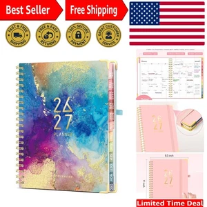 Stilvoller 2026-2027 Wochen- & Monatsplaner: 18, Notizen & Tasche enthalten - Bild 1 von 9