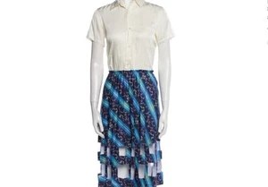 COMME DES GARÇONS PRINTED CUTOUT KNEE LENGTH SHIRTDRESS(FRANCE) - Picture 1 of 9