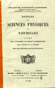 Notions de sciences physiques et naturelles à l'usage des aspirants au - Picture 1 of 1